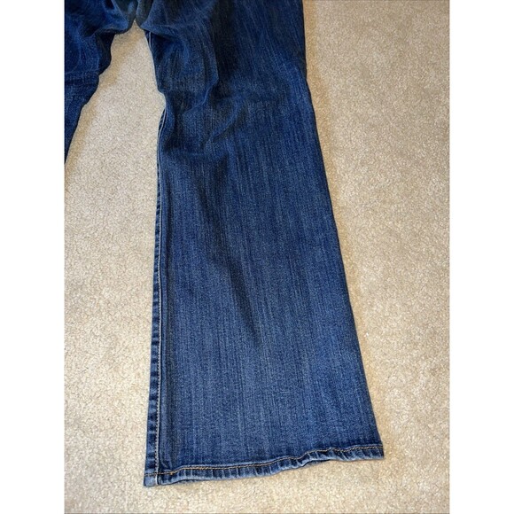 Womens Jeans-LEVI'S-dark blue denim stretch "415 Relaxed Bootcut"-20W - Picture 6 of 7